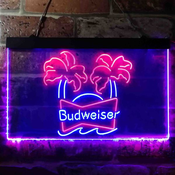 Budweiser Palm Trees Neon-Like LED Sign